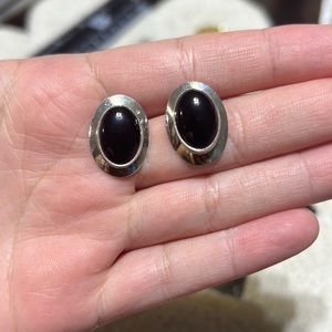 vintage sterling silver clips on earrings